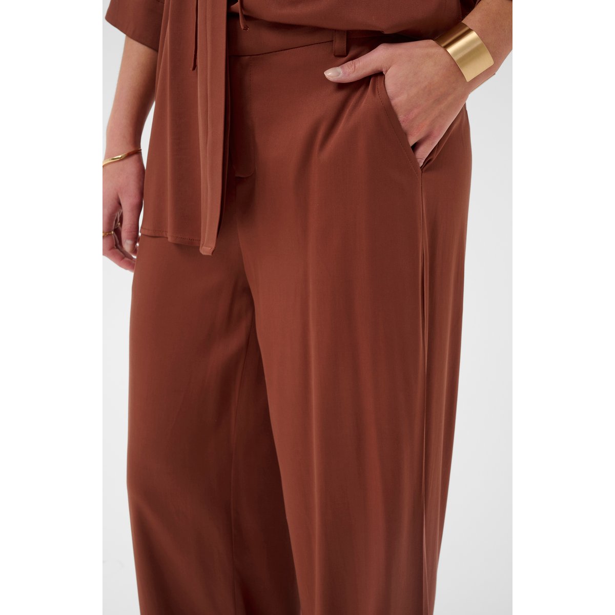 Pantalon de costume marron brandy snifter, CREAM