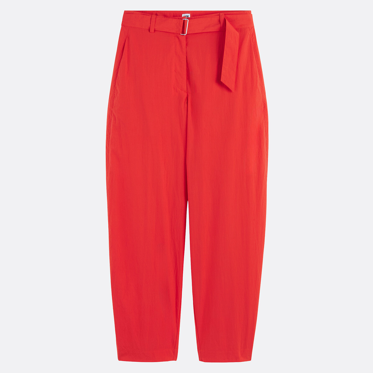 Pantalon large, coupe barrel, avec ceinture  rouge, LA REDOUTE COLLECTIONS