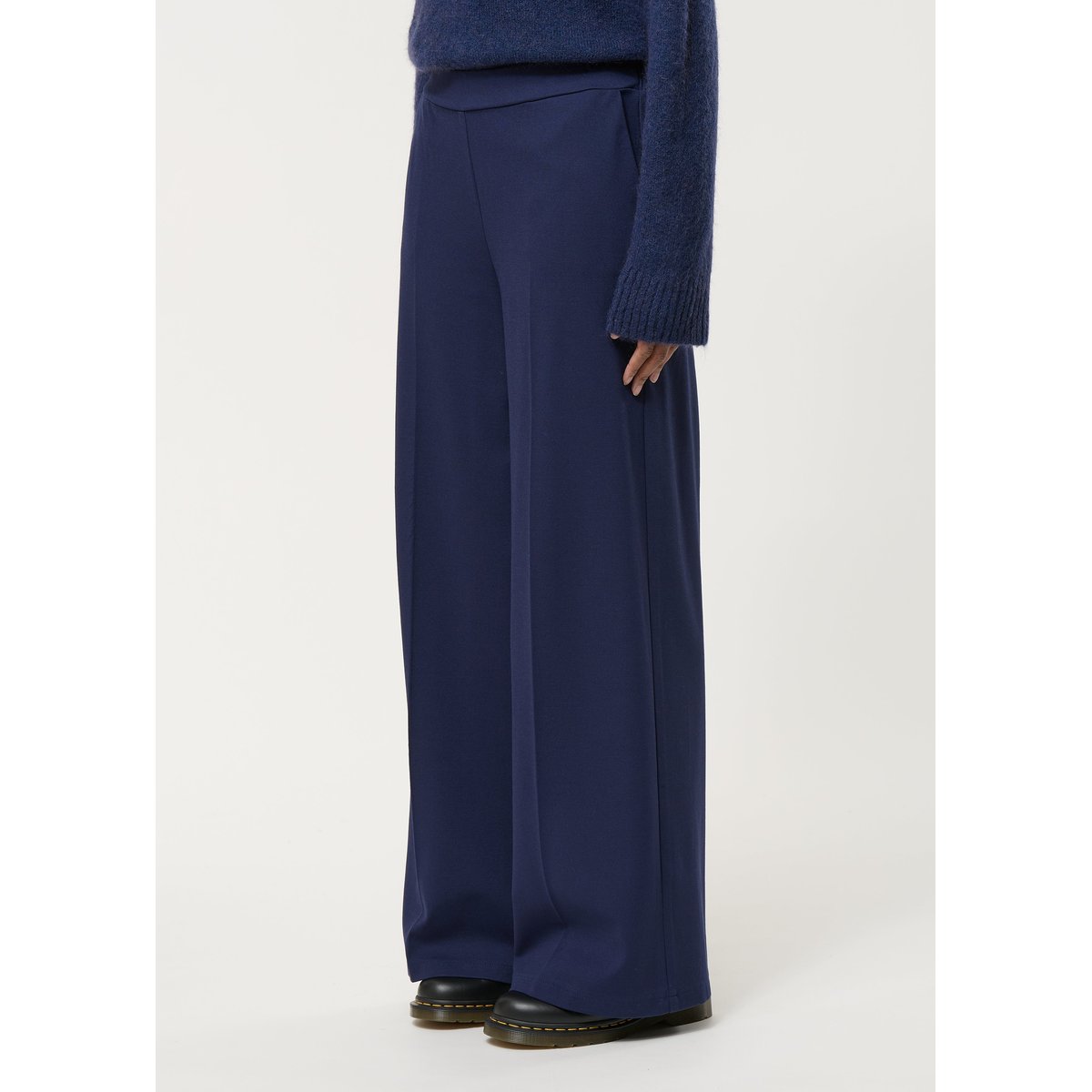 Pantalon large en jersey milano marine, HUMILITY
