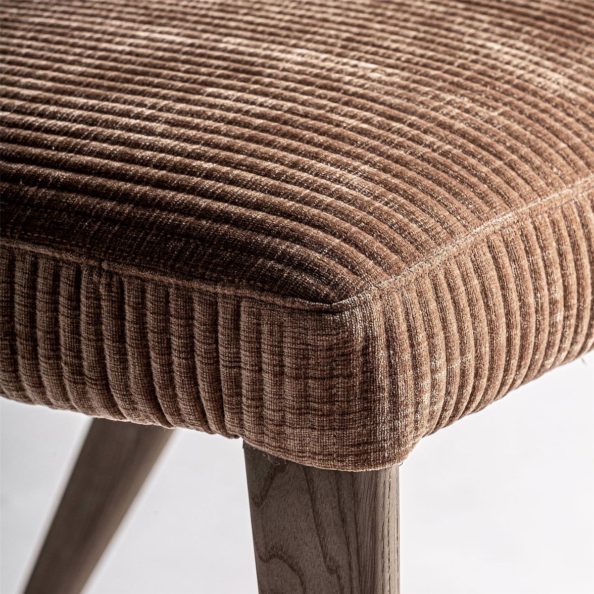 Chaise de salle à manger style contemporain marron chocolat finition brillante, RECOLLECTION