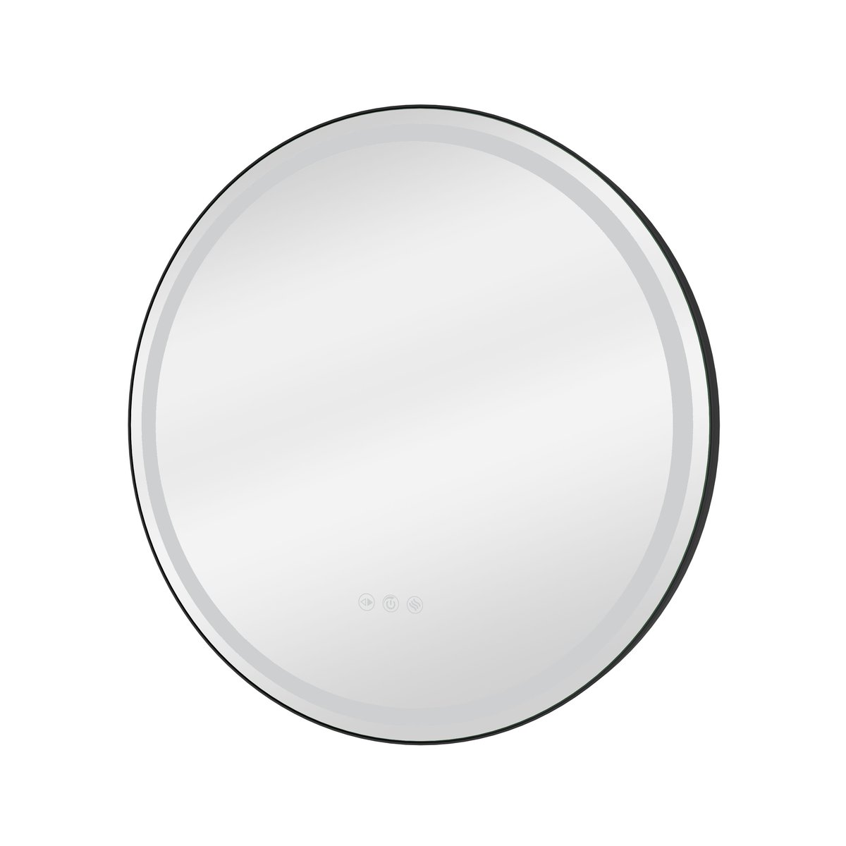 Miroir de salle de bain lumineux, REMIX noir, SENSEA