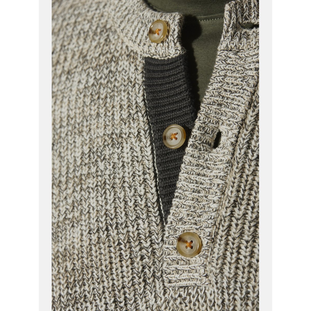Pull TJUSE beige mélange, JAN VANDERSTORM