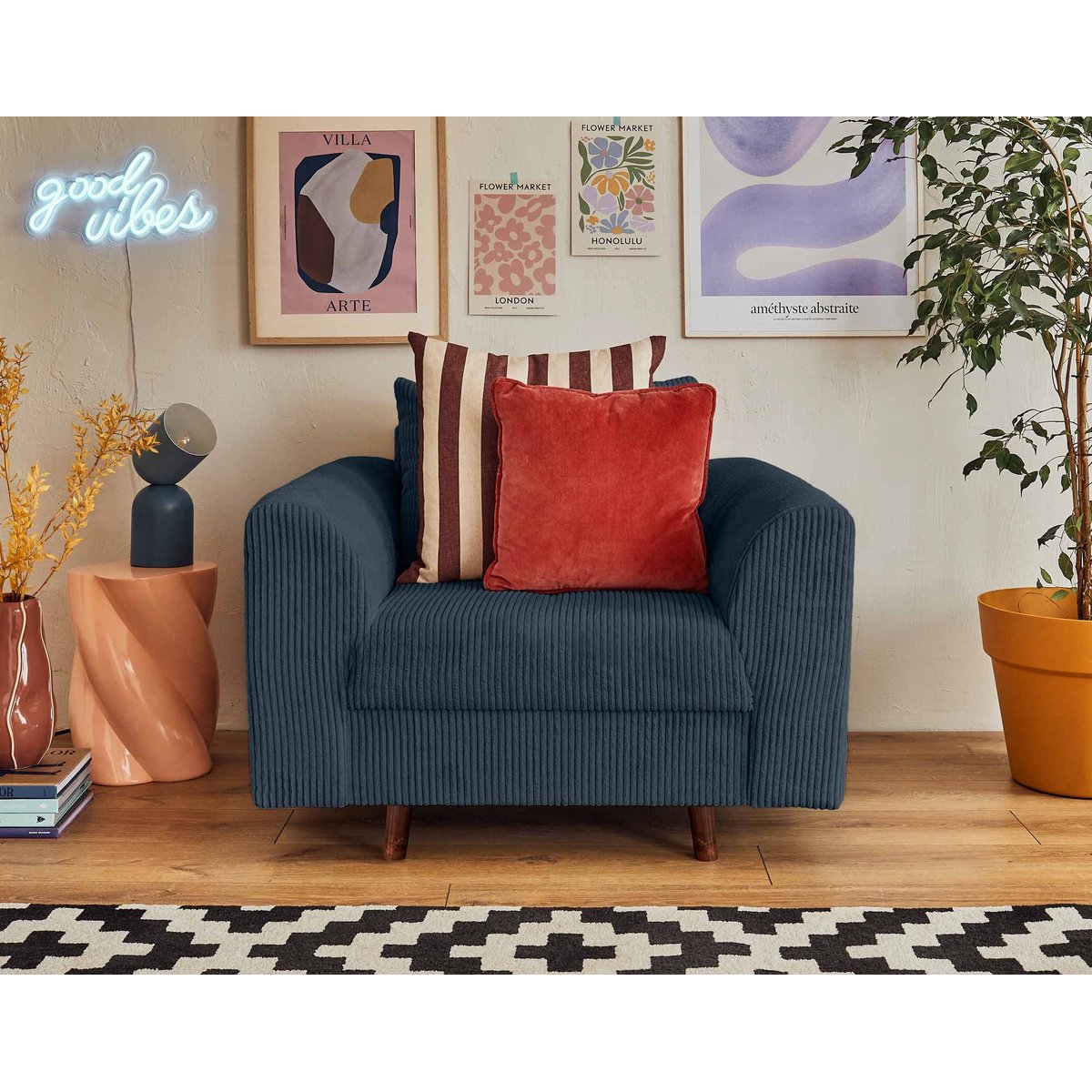 Fauteuil - RUNE bleu nuit, BEST MOBILIER