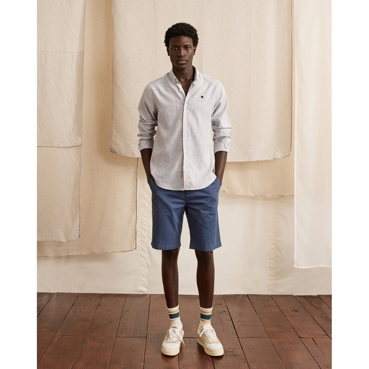 Short chino SAULIEU bleu marine, FAGUO