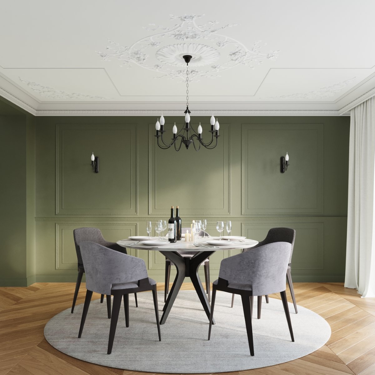 Lustre Acier Noir E14 7 Minerwa noir, EDEN