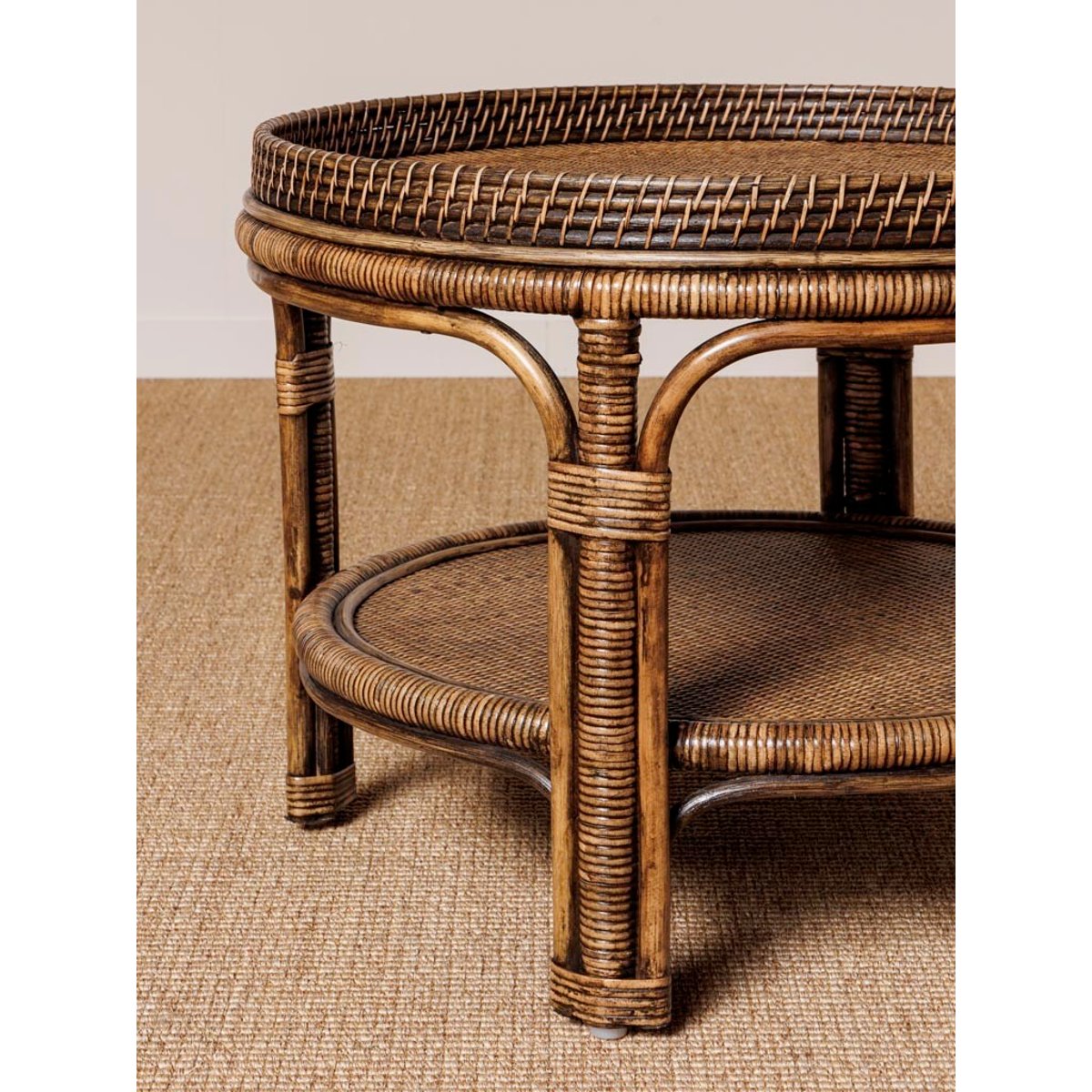 Table basse ronde en rotin VERACRUZ marron, CHEHOMA
