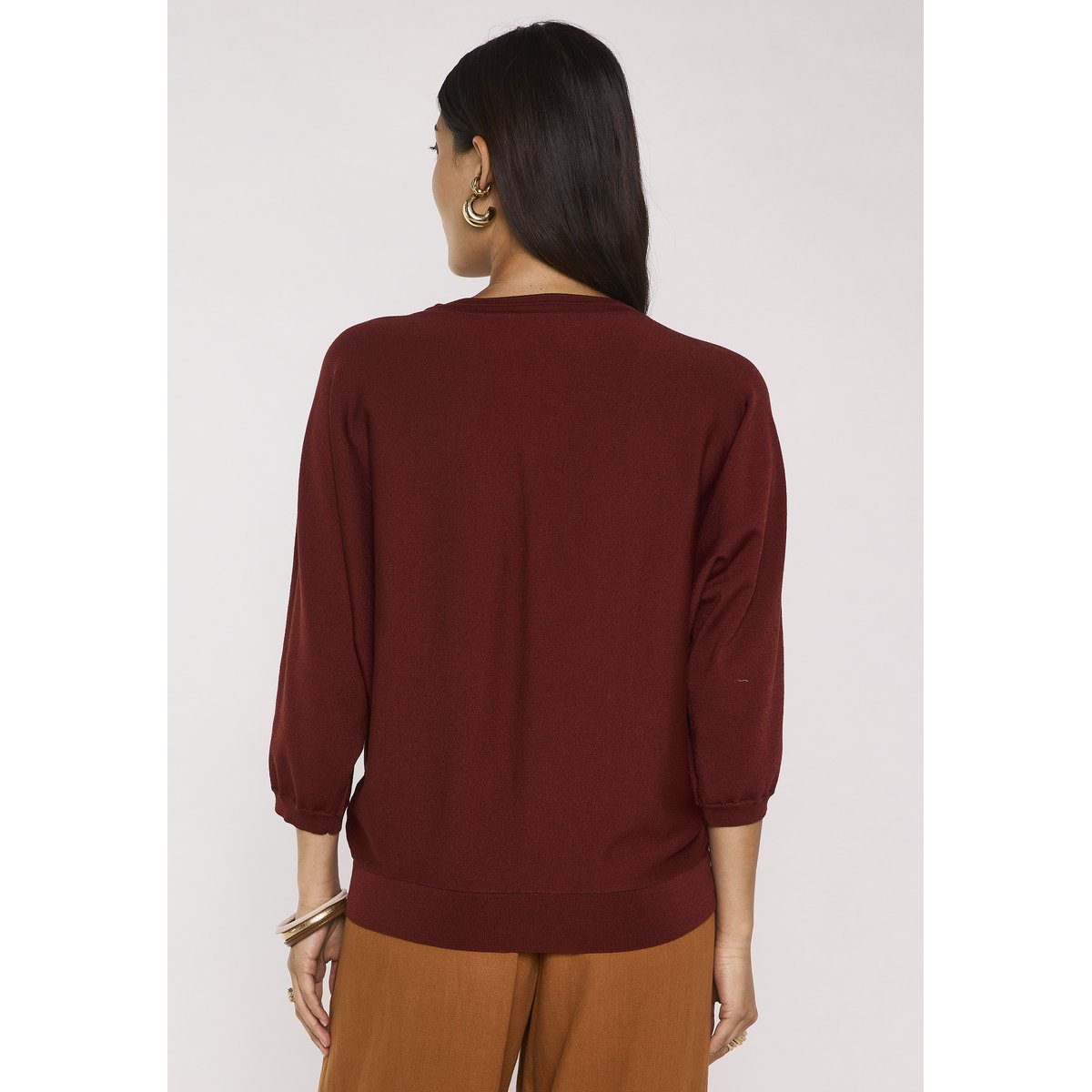 Pull à manches 3/4 chauve-souris AUXANE brique, Maison 123