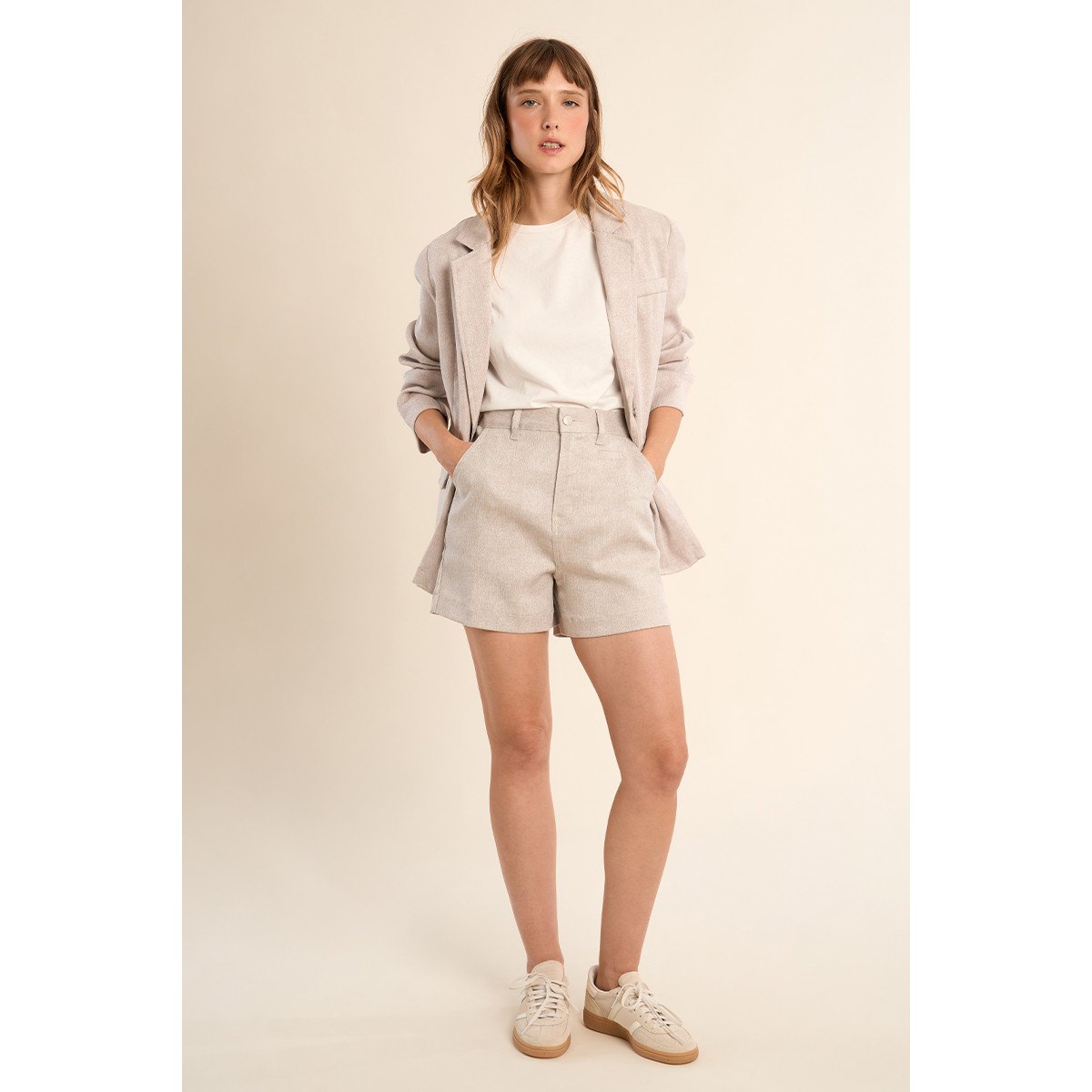 Blazer droit beige, MOLLY BRACKEN