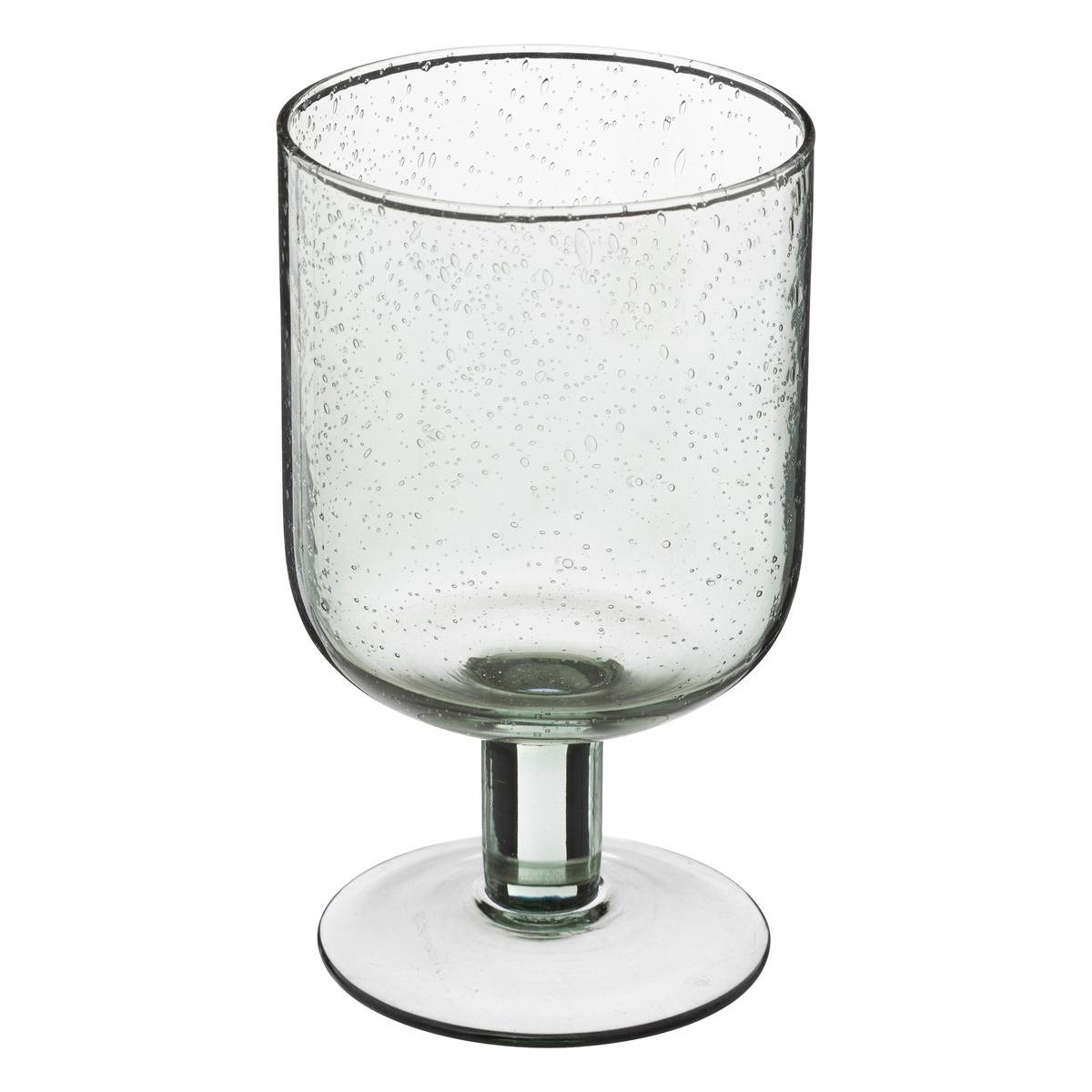 Lot de 6 verres à vin en verre texturé 35 cl NAIA vert, SECRET DE GOURMET