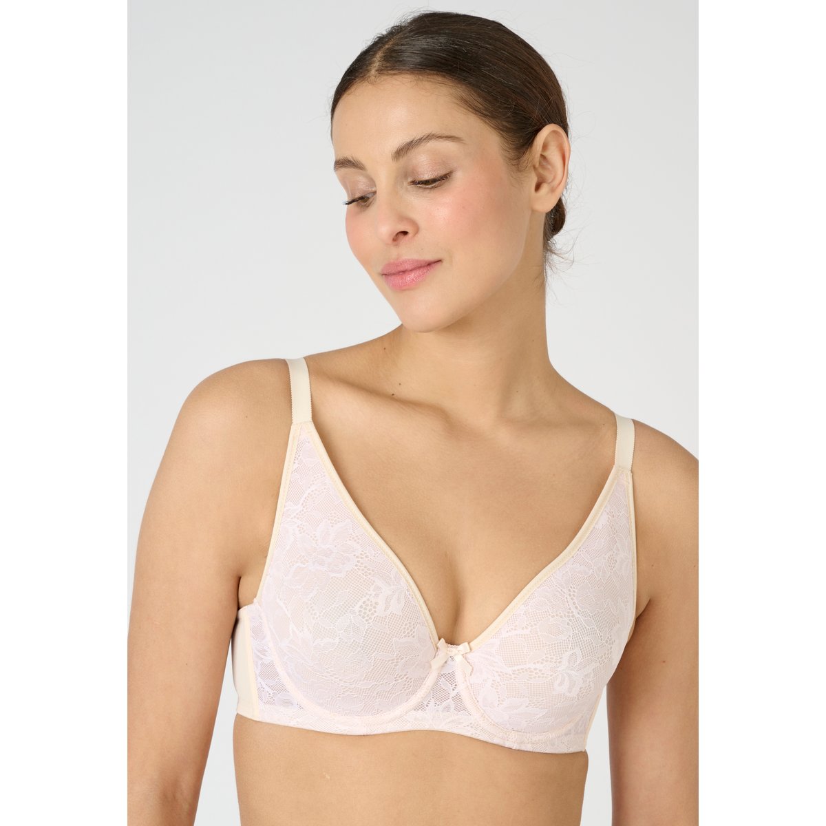 Soutien-gorge spacer galbant à armatures marron beige poudré, DAMART