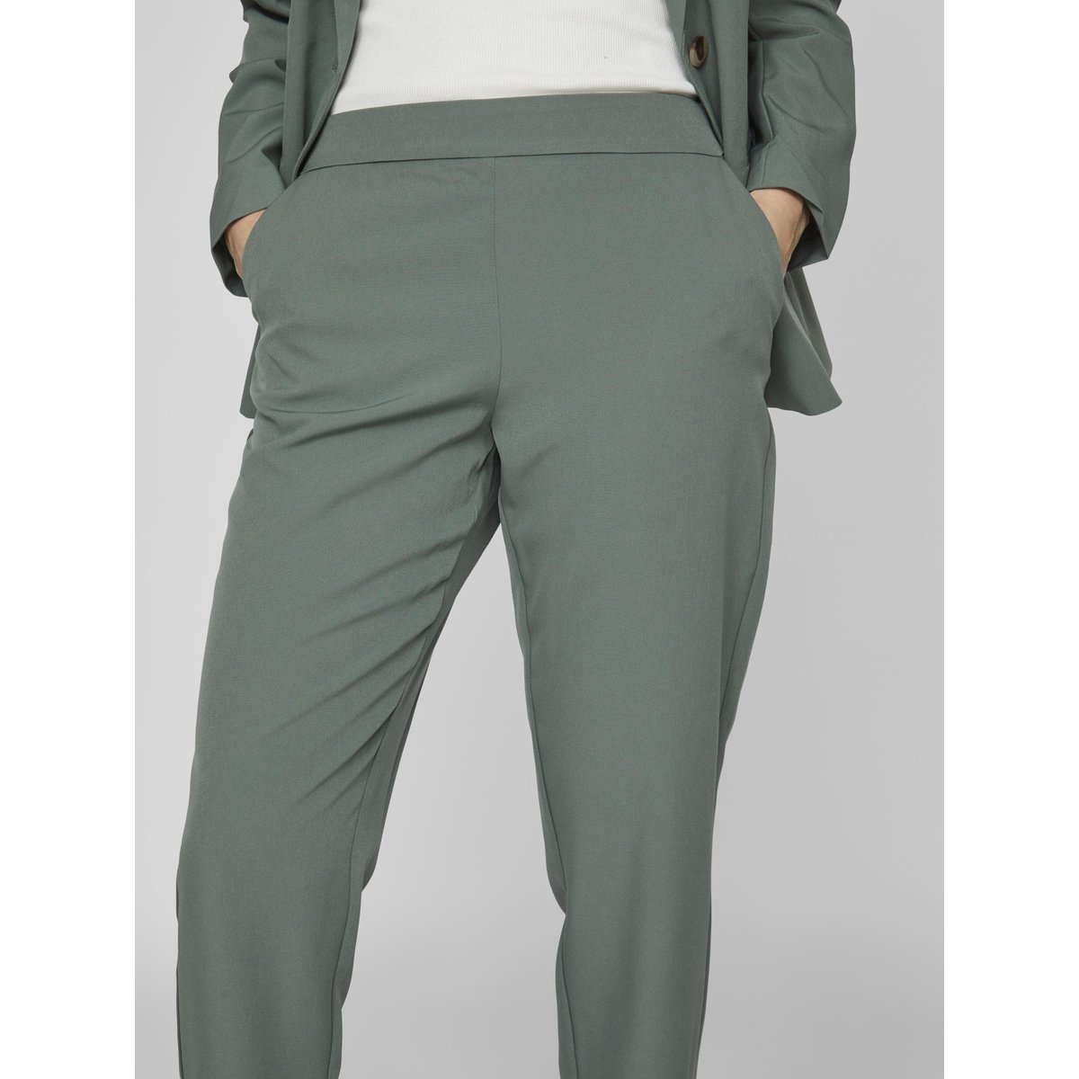 Pantalon Raccourci duck green, VILA