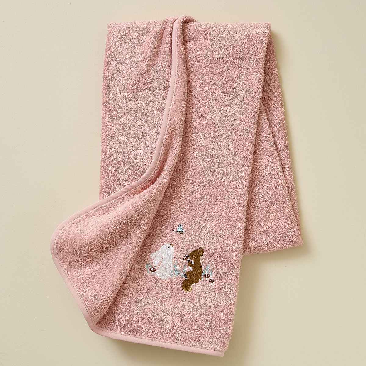 Drap de bain enfant LE GOUTER rose, SYLVIE THIRIEZ