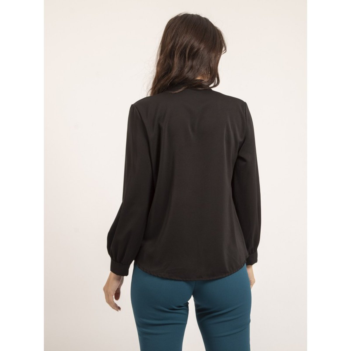 Blouse Plissée Oana noir, DONA LISA