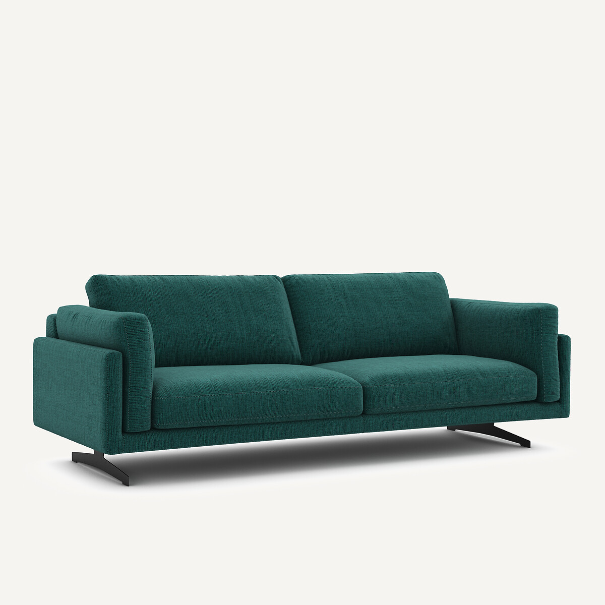 Sofa, 3- oder 4-sitzig, aus jaspiertem Canvas, CÉSAR dunkelgrün, AM.PM