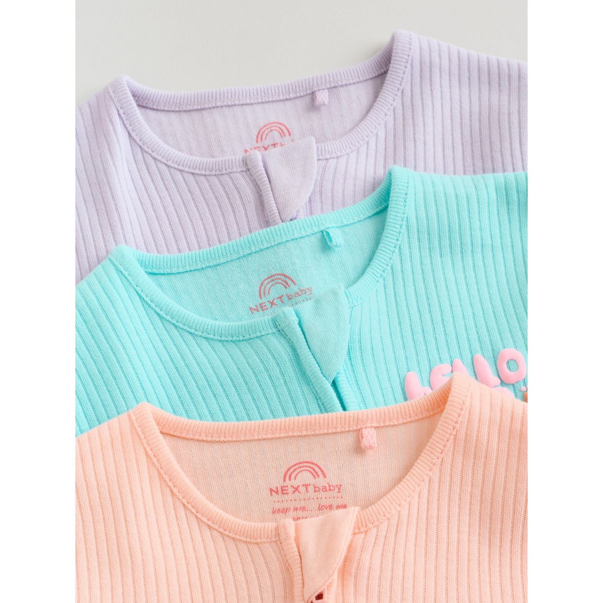 Dors-bien à zip double sens bébé, lot de 3 corail/violet, NEXT