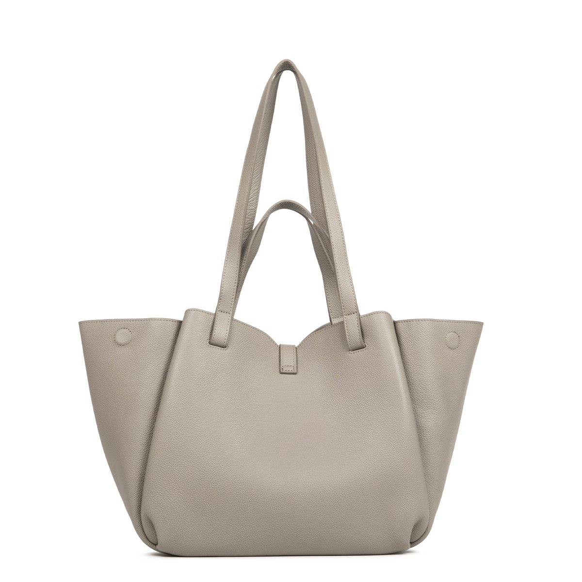 Grand sac cabas épaule MILANO HORIZON mastic, LANCASTER