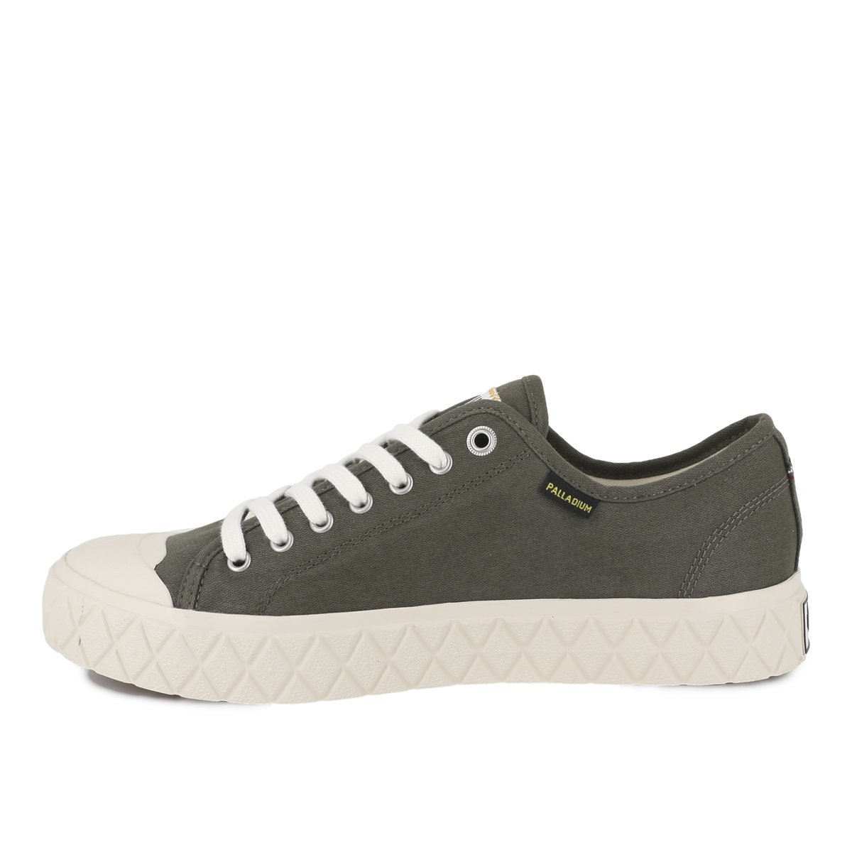 Baskets montantes en coton PALLA ACE WASHED CVS vert-olive night, PALLADIUM