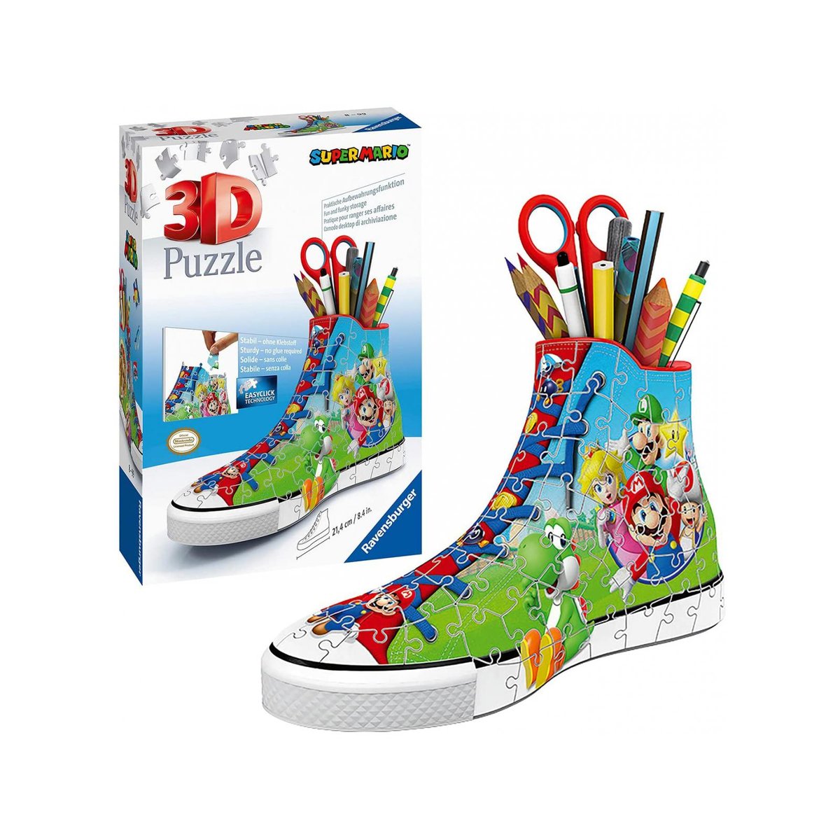 Puzzle 3D Sneaker - Super Mario couleur unique, RAVENSBURGER