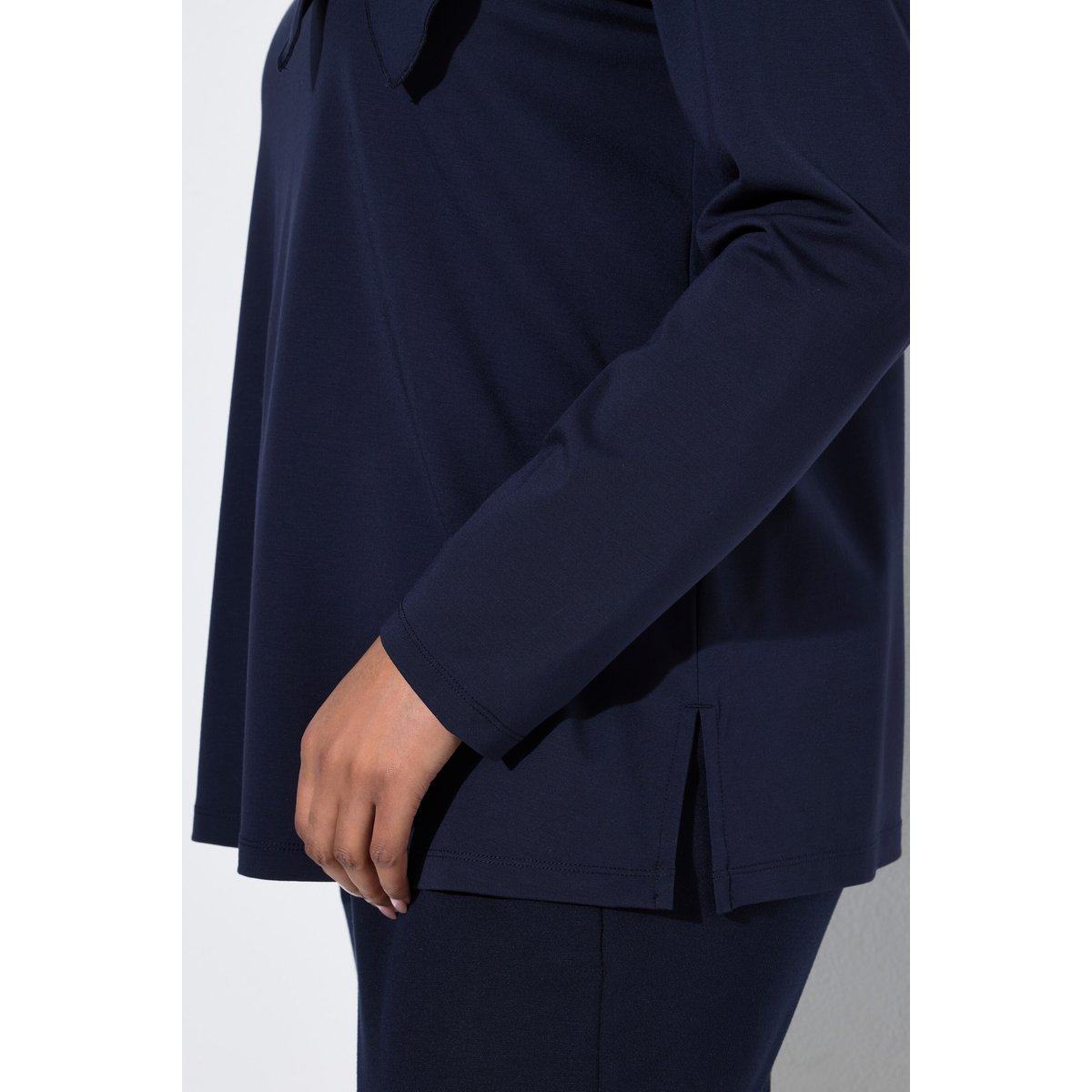 Chemise avec lavallière amovible marine foncé, ULLA POPKEN