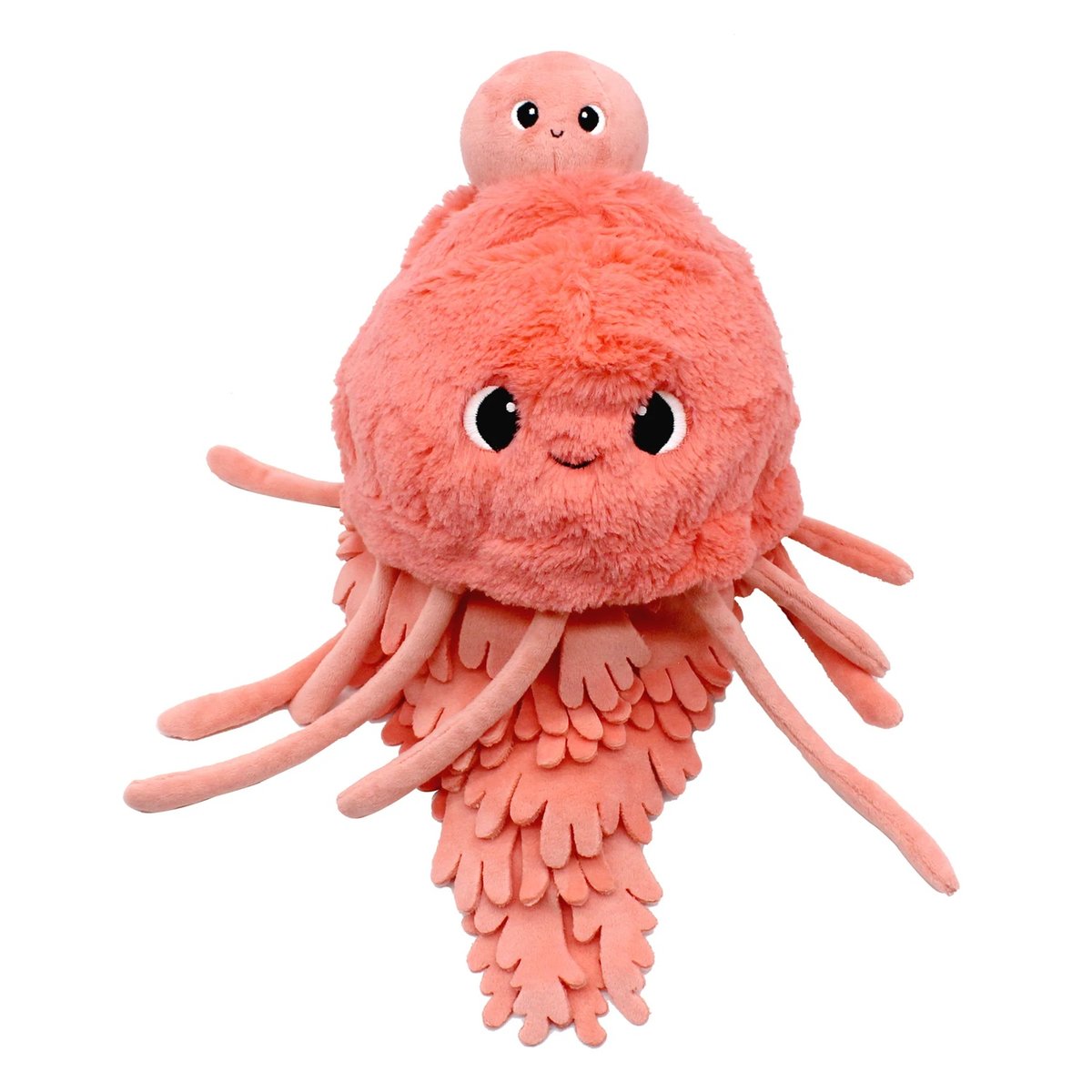 Peluche méduse maman et son bébé bleu, LES DEGLINGOS