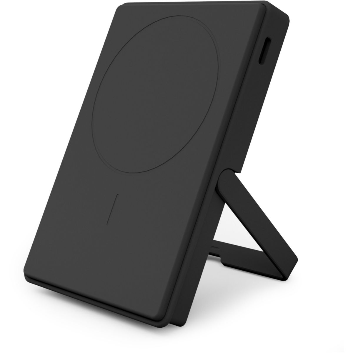 Batterie externe 5000 mAh Qi2 MagSafe avec bequille noir couleur unique, CASYX