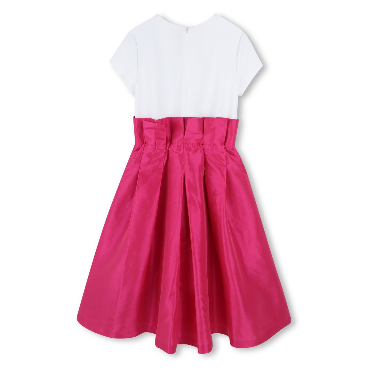 Robe de cérémonie en taffetas rose blanc, KARL LAGERFELD KIDS