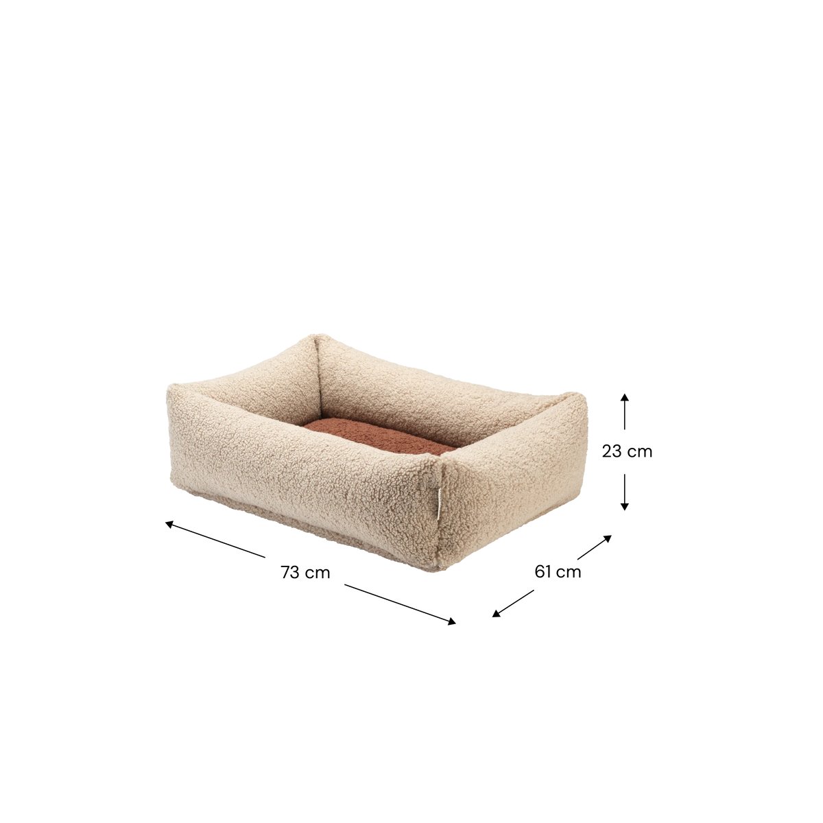 Lit douillet pour animaux M en Teddy biscuit, WIGIWAMA