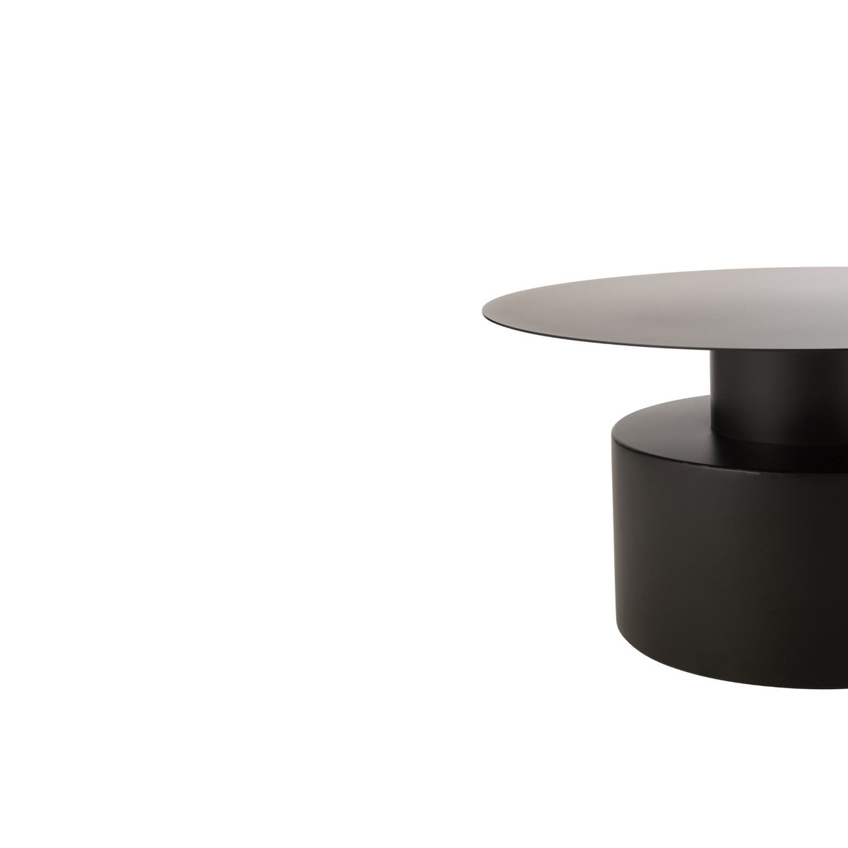 Table basse ronde design en métal noir D80 - MONZA noir, HELLIN, DEPUIS 1862