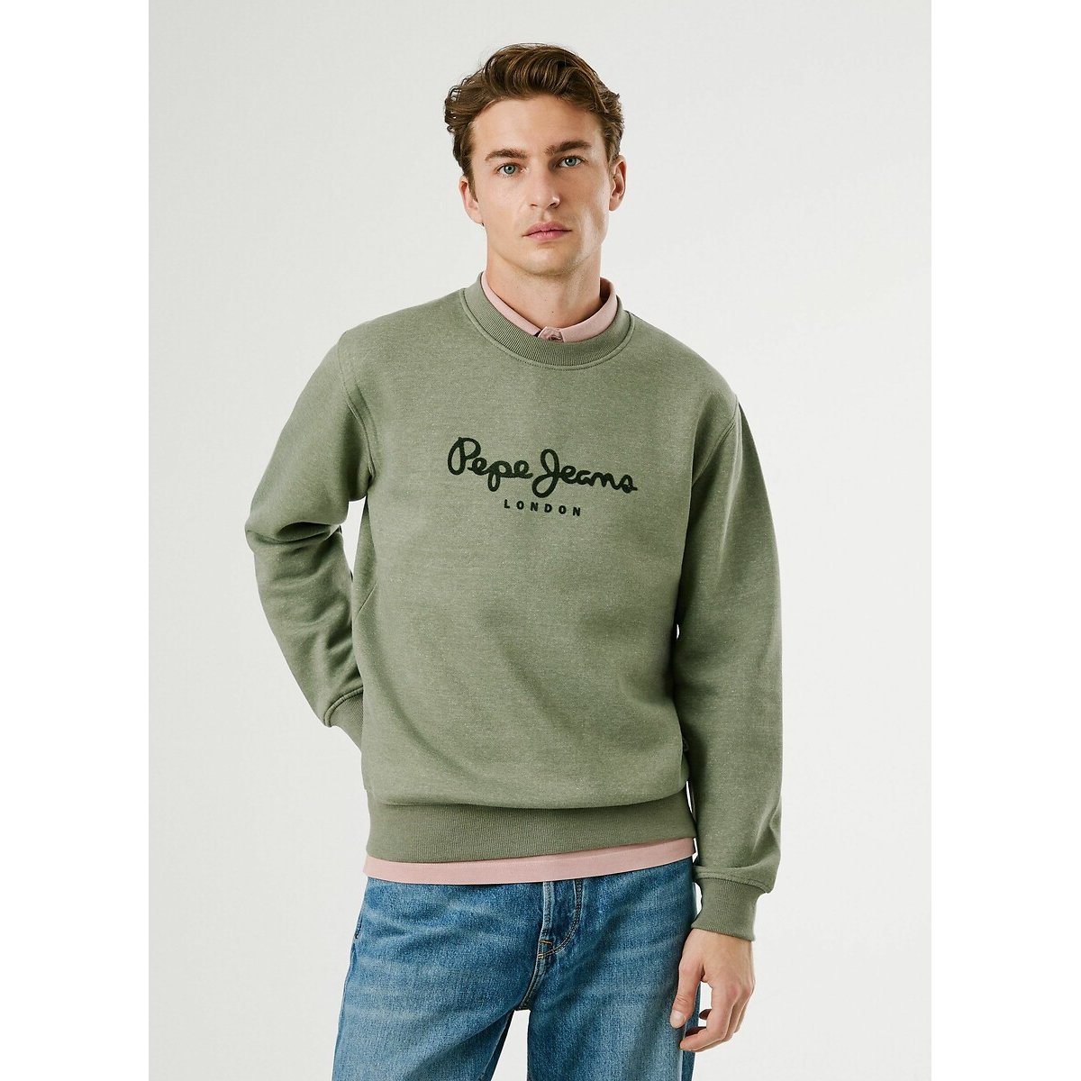 Macbeth Crew Neck Sweatshirt khaki, PEPE JEANS