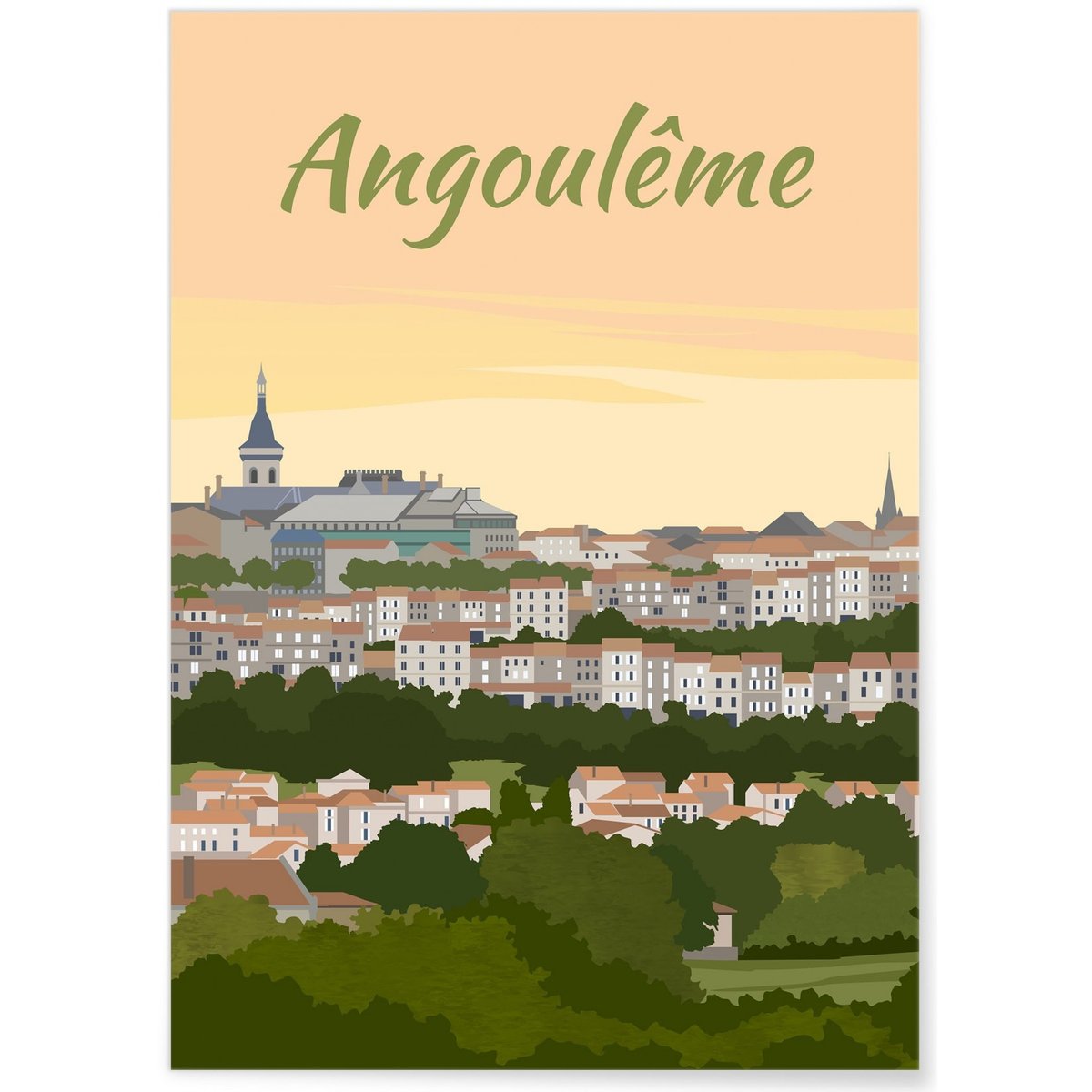 Affiche ville Angoulême blanc, L'AFFICHERIE