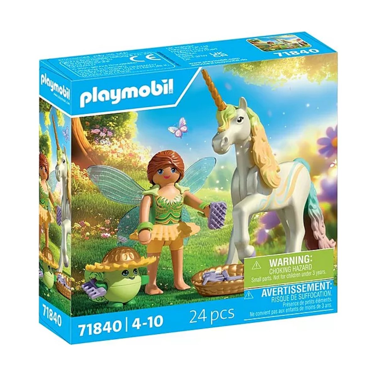 Magic Unicorns Licorne Fleur d'arc-en-ciel avec fée multicolore, PLAYMOBIL