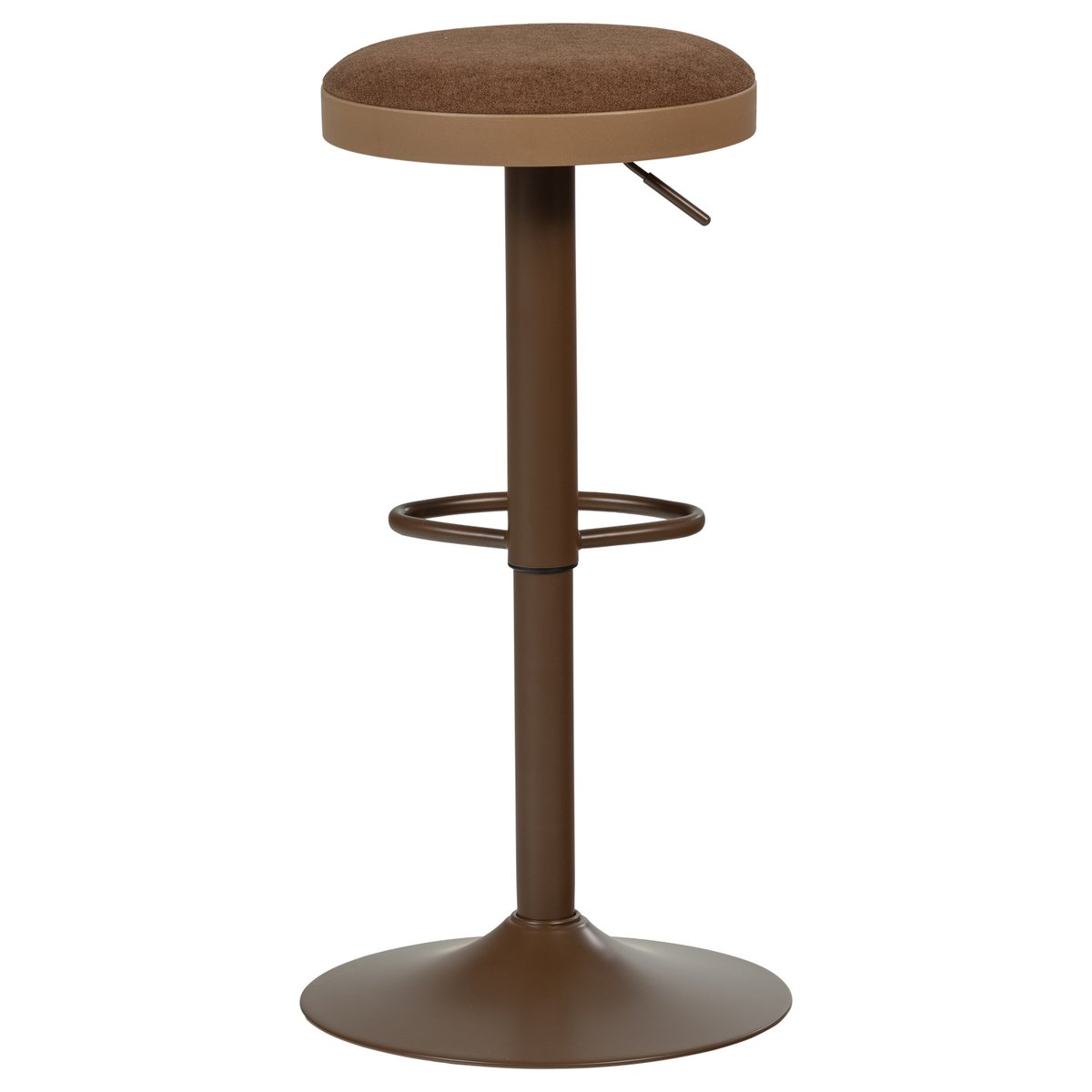 Tabouret de bar réglable en hauteur en chenille MEVO marron, WOOOD