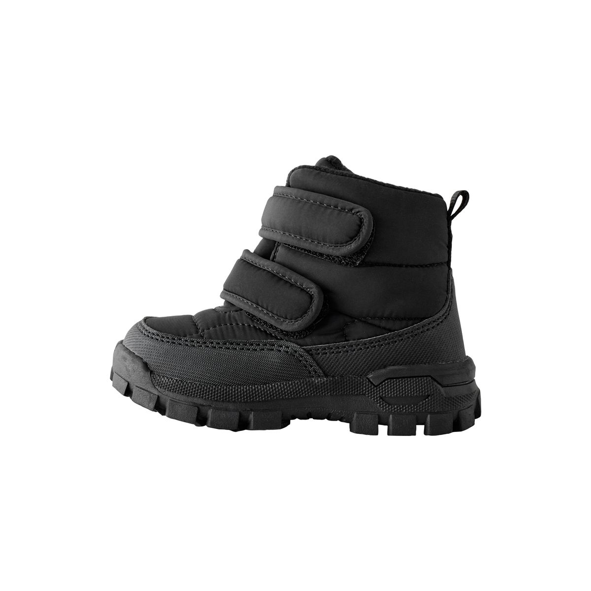 Bottines matelassées à scratch noir, NEXT
