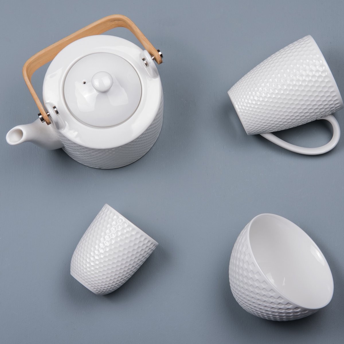 Coffret de 4 coupelles Snow white 11,5 cm blanc, TABLE PASSION