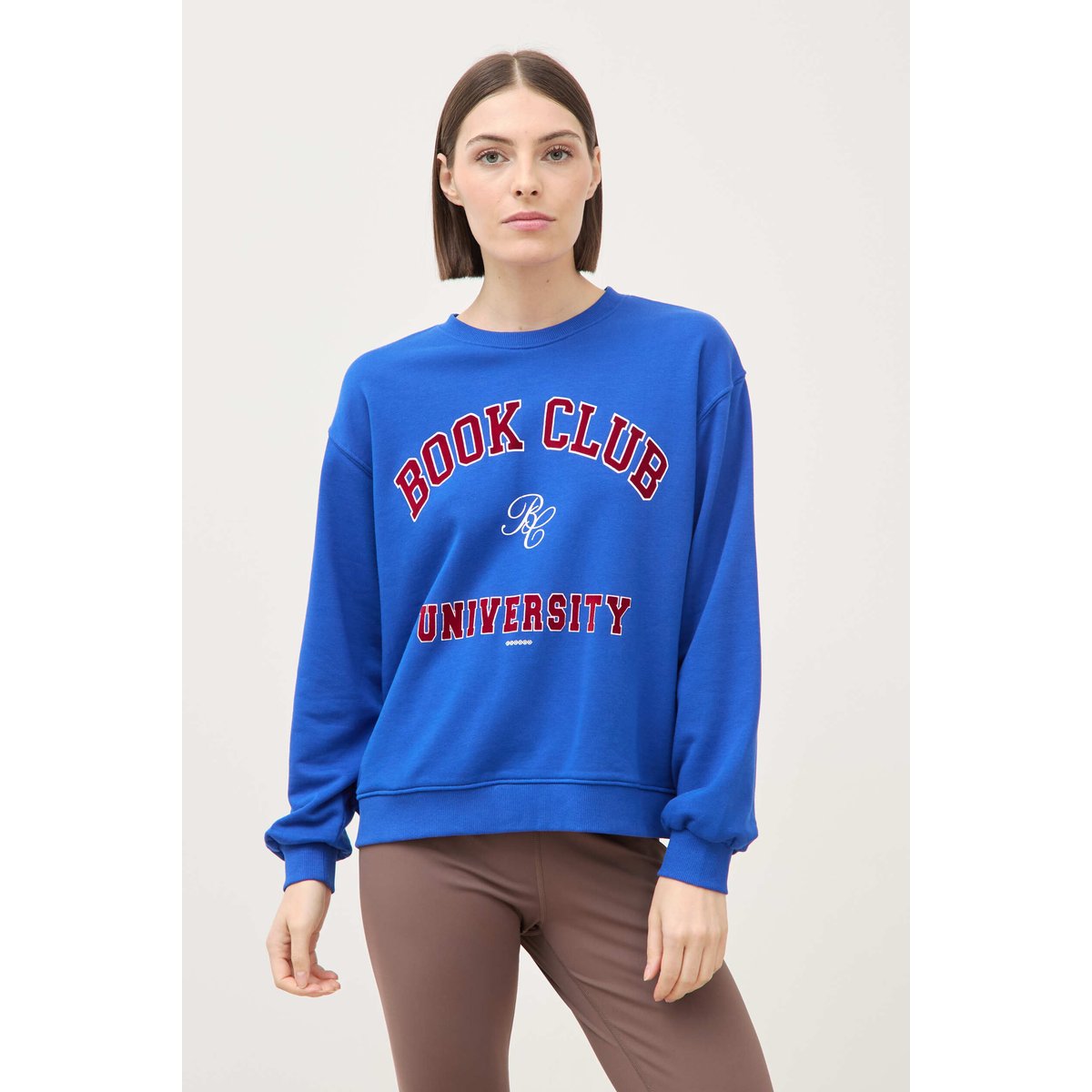 Sweat droit manches longues bleu electrique, BONOBO
