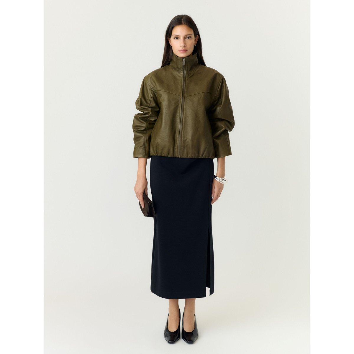 Veste Bomber marron - dark olive1, YAS