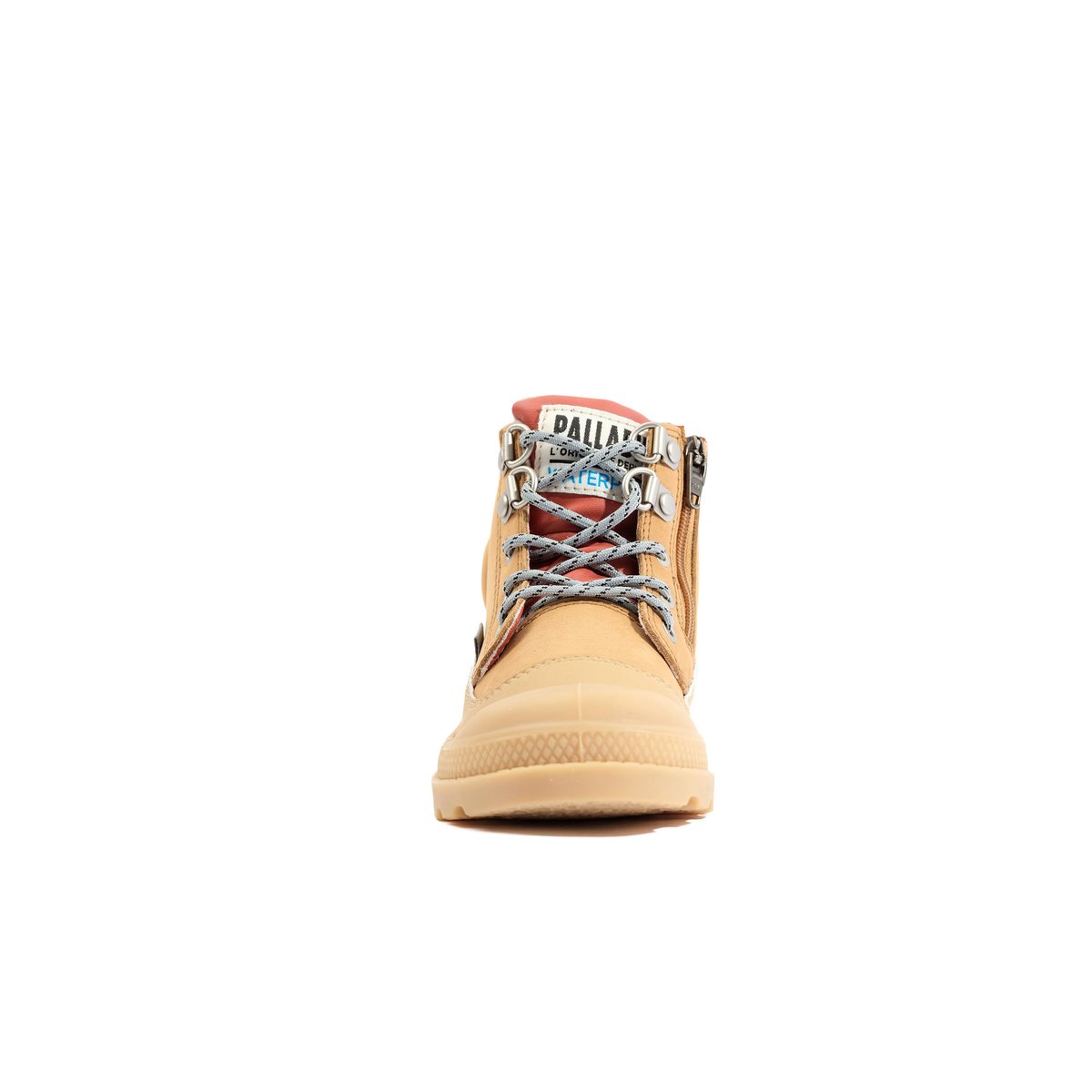 Baskets montantes en cuir Pampa Hi Cuff Hkr Wp Enfant marron, PALLADIUM