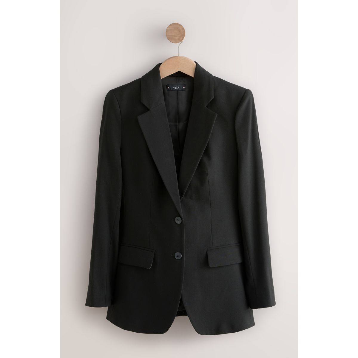 Blazer droit habillé avec laine noir, NEXT