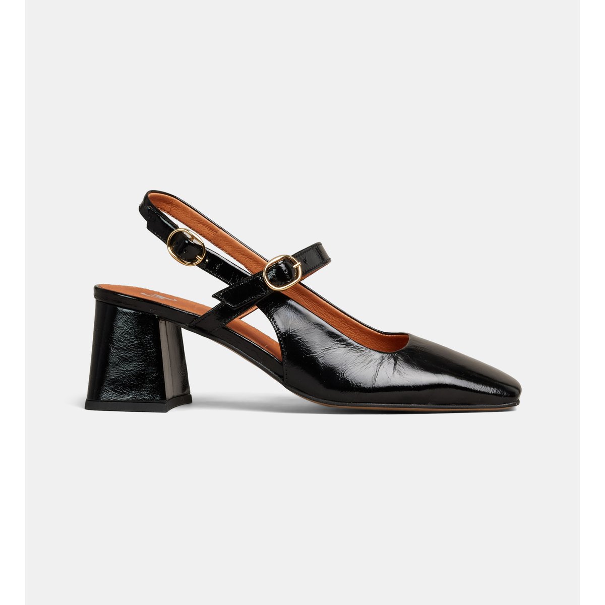 Escarpins slingback vaele cuir noir, GALERIES LAFAYETTE