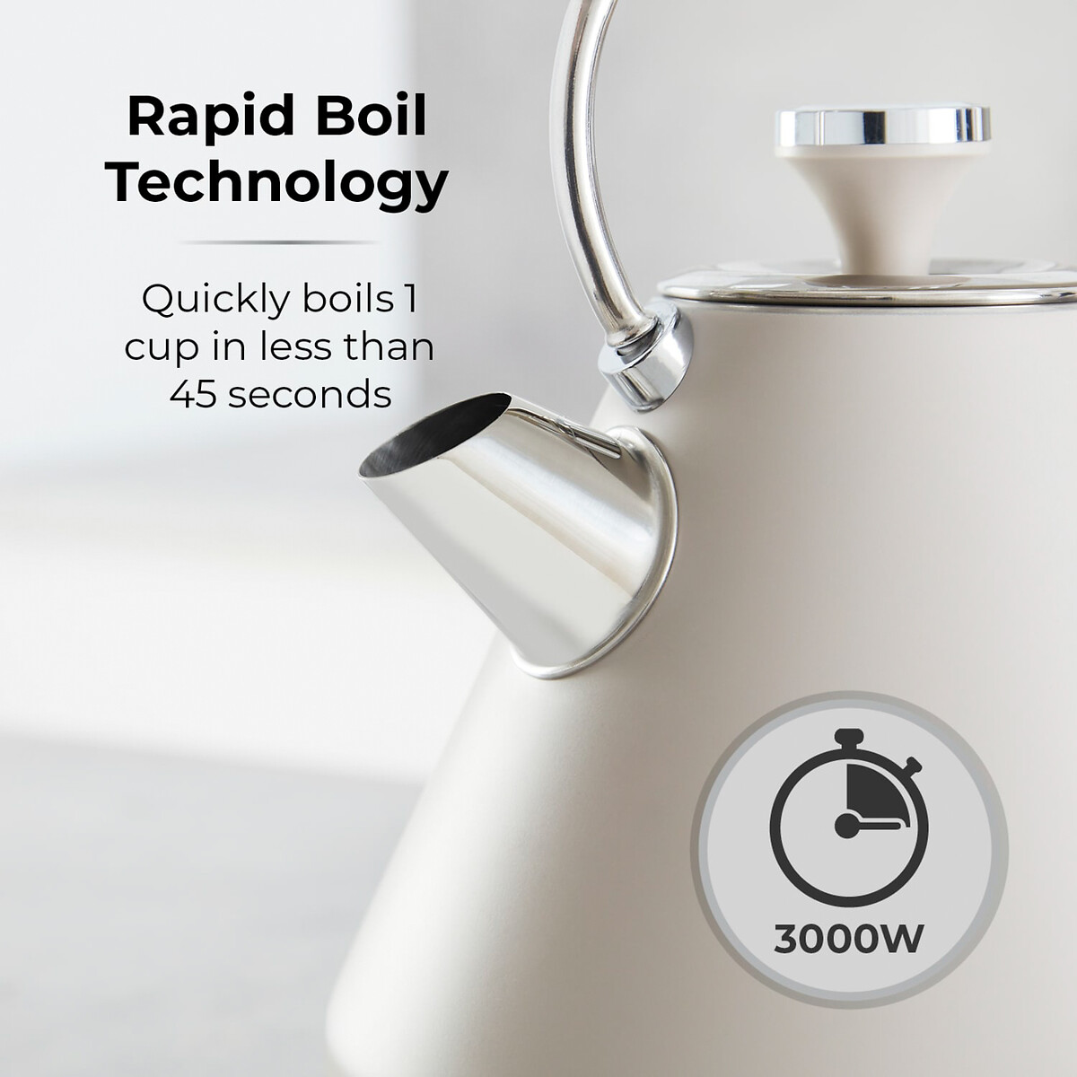 Cavaletto 1.7L Pyramid Kettle - T10044 café latte, TOWER