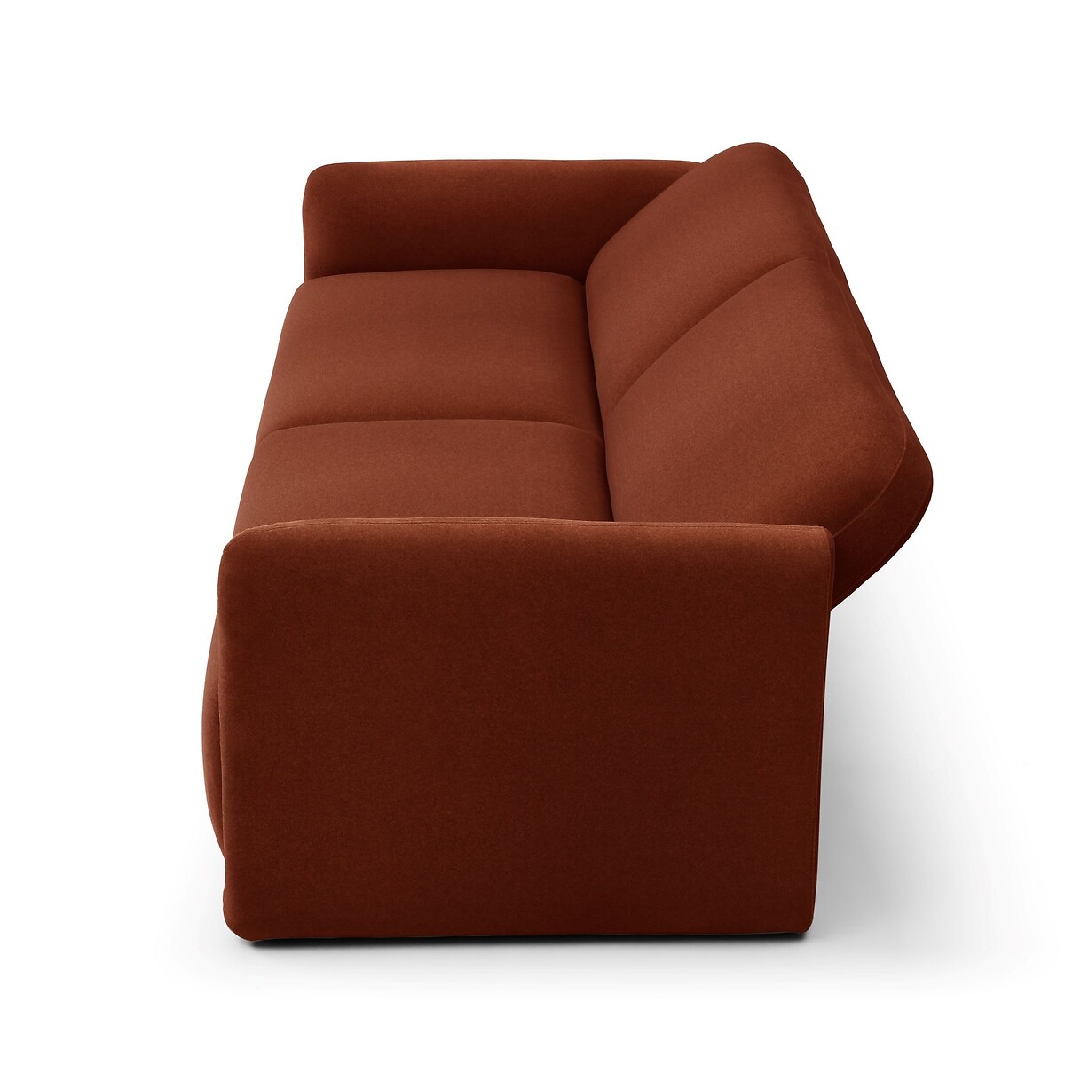 Marley Curved Velvet Sofabed burnt orange, ÉDITÉ