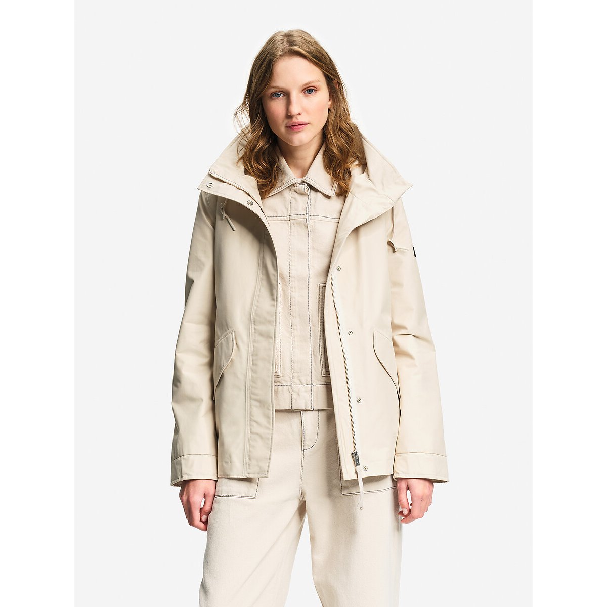 Parka courte à capuche fishtail MTD® sable, AIGLE