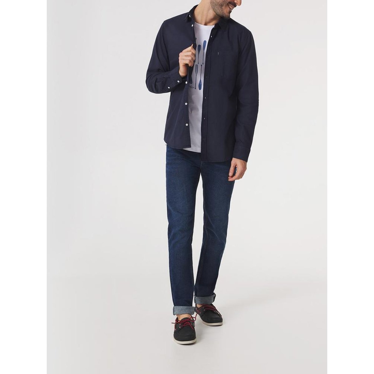 Chemise manches longues BRODYCHE14726 navy, TBS