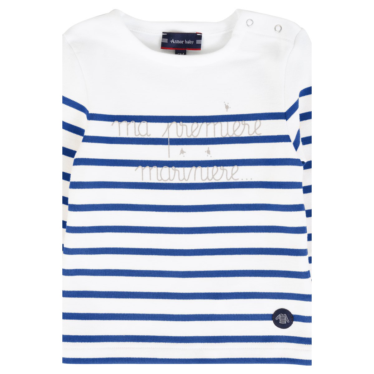 Ma 1ère marinière en coton BABY blanc/etoile, ARMOR-LUX