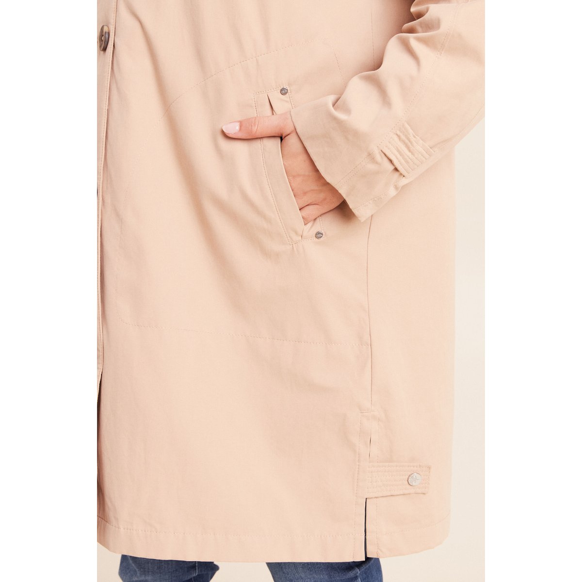 Trench doublé satiné beige, BREAL