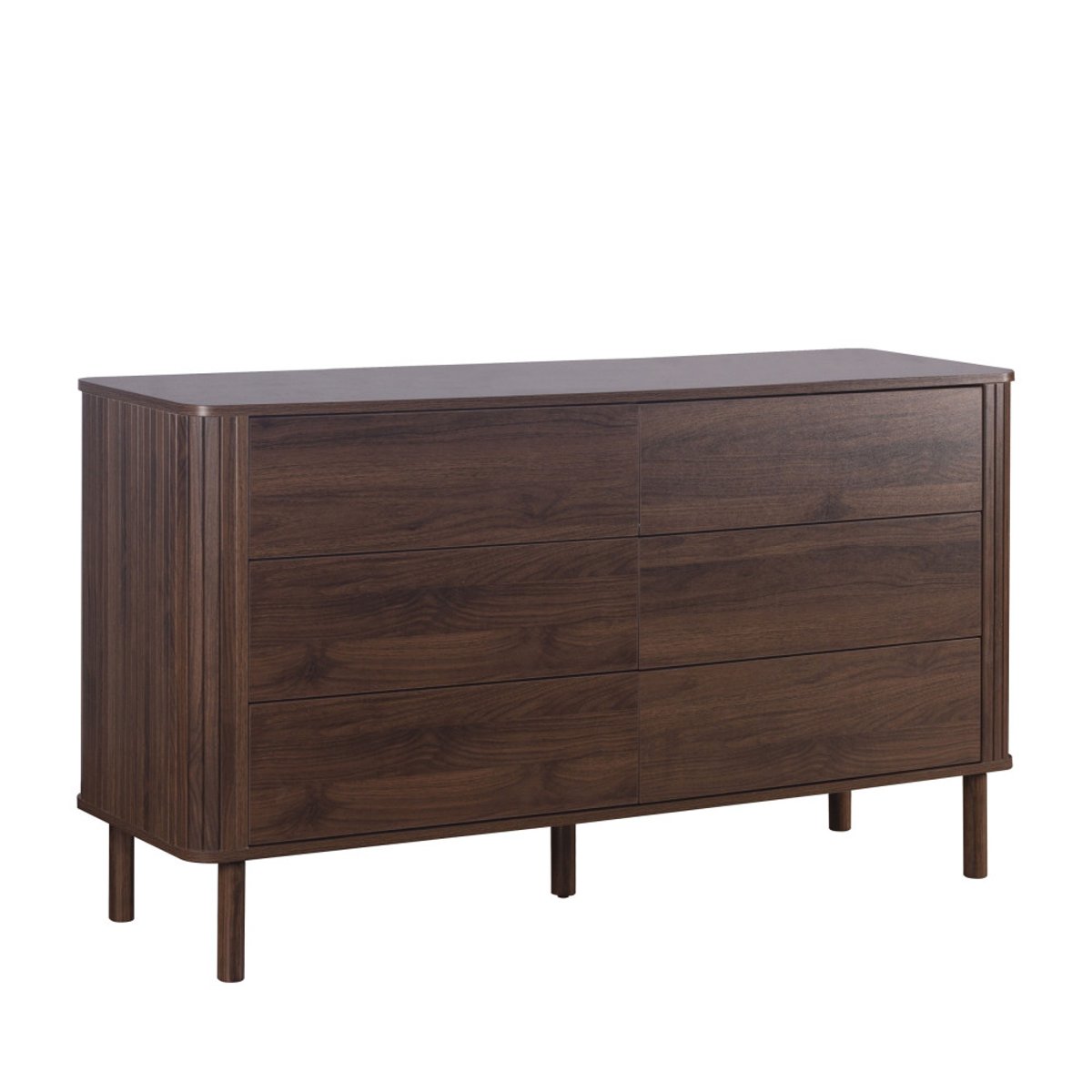 Commode 6 tiroirs en bois L 140 cm- MAYA bois foncé, DRAWER