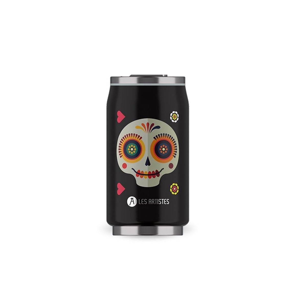 Canette isotherme Sugar Skull 280 ml noir, LES ARTISTES PARIS