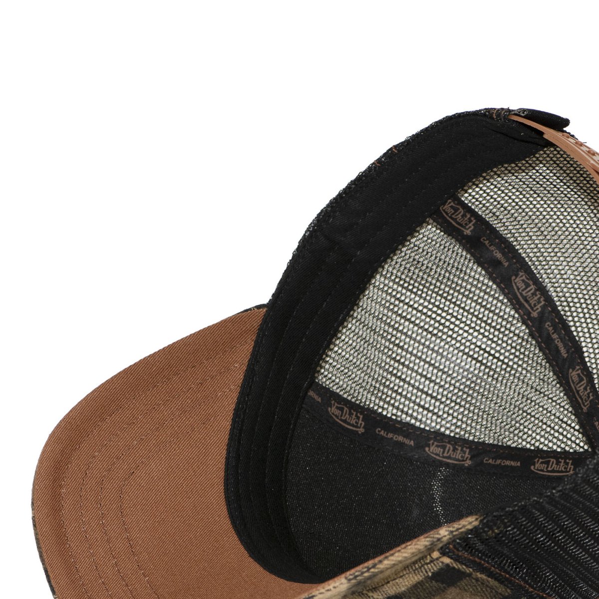 Casquette trucker SQUARES beige/kaki/noir/blanc, VON DUTCH