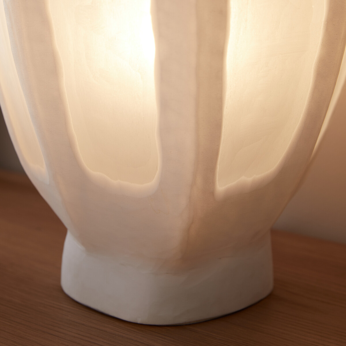 Lampe hexagonale verre givré et opaque, Halkide blanc, AM.PM