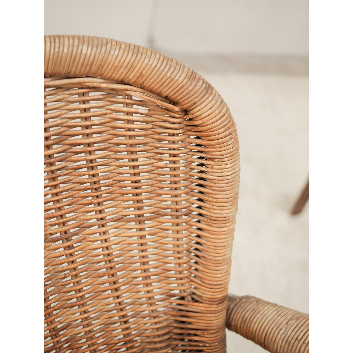 Fauteuil en osier Ernest N°1605 - Bon état bois clair, DEBONGOUT